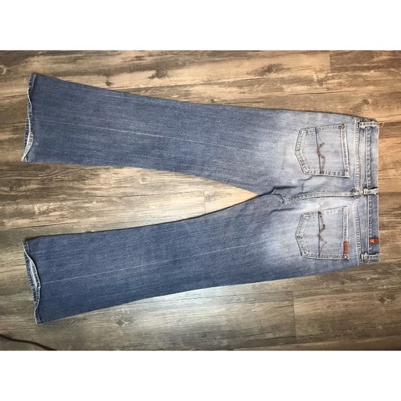 7FAM For All Bootcut Blue Denim Jeans Size 29 - Picture 4 of 6
